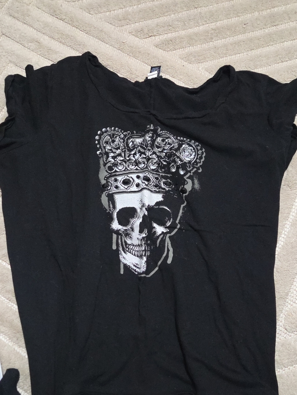 Torrid Shirt, Skull And Crown Design, Sz 3